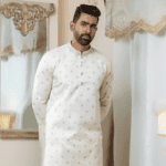 Off-White Erri Embroidered Cotton Panjabi