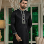 Black Stylish Cotton Panjabi
