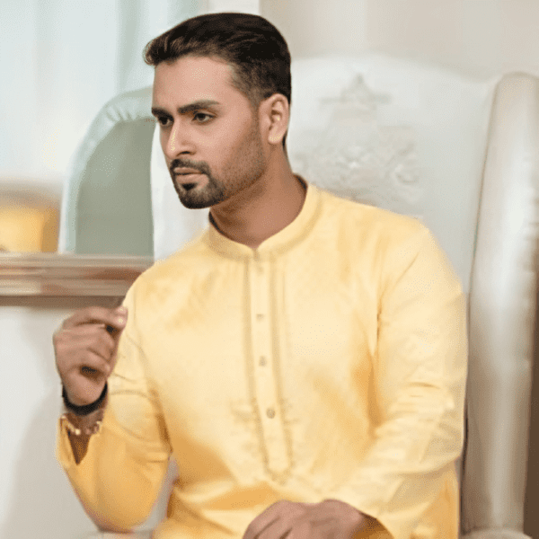 Yellow Festive Cotton Panjabi