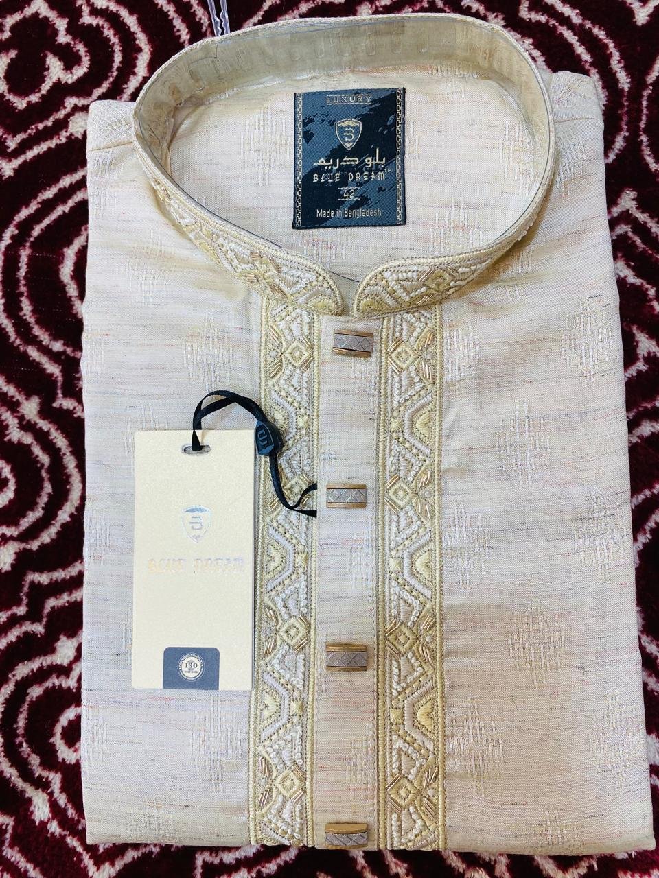 Panjabi (s255-1) White Classic Cotton Panjabi
