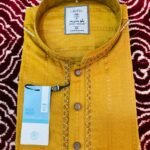 Mustard Yellow Classic Cotton Panjabi (s355-11)