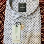 Off-White with Brown Patterns