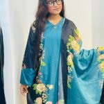 ফ্যাশনেবল দুবাই সিল্ক থ্রি-পিস(CODE-101)